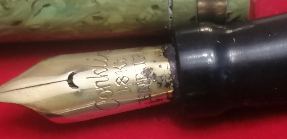 canetas aparo ouro 18k antiga konklin toledo