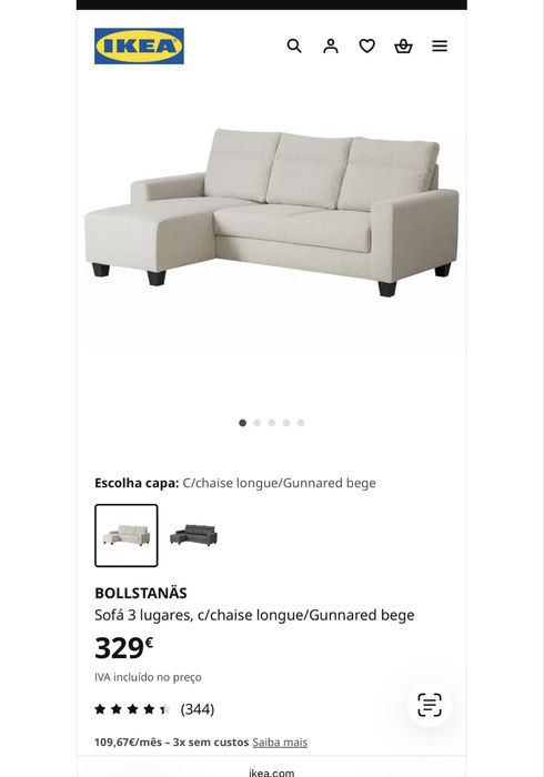 Sofá chaise long
