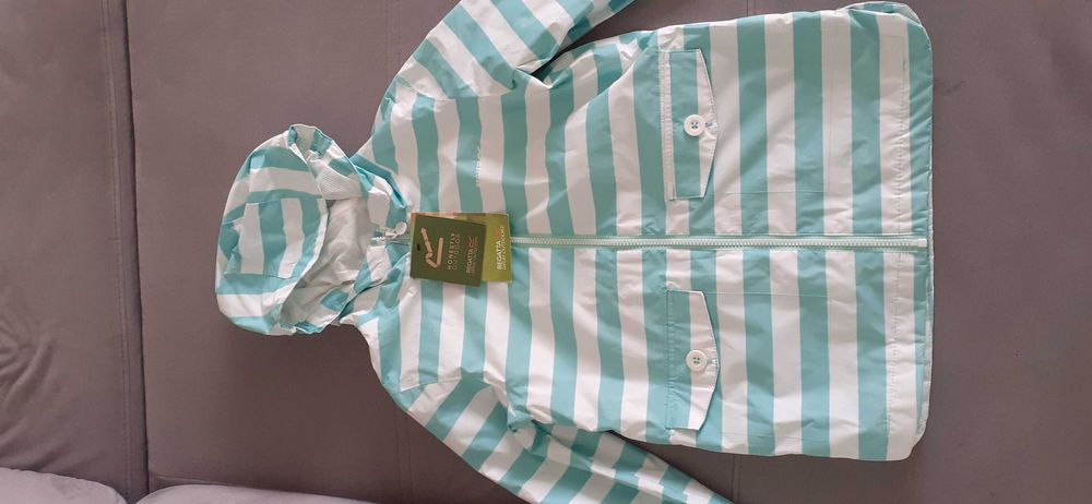 Mietowo-biały Płaszczyk przeciwdeszczowy Reagatta