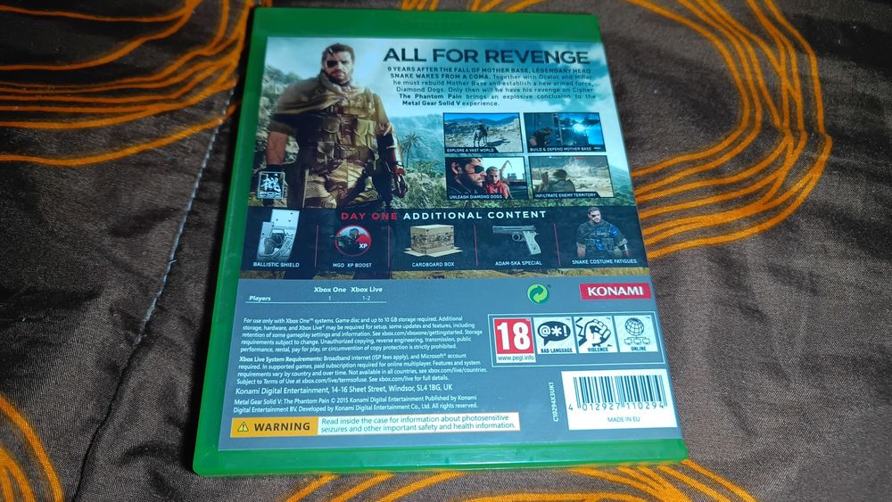 Metal Gear solid V the phantom pain_Xbox one