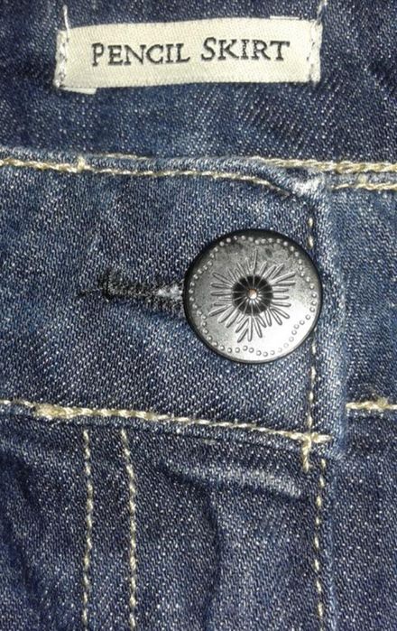 Юбка карандаш джинсовая m&s  uk 20