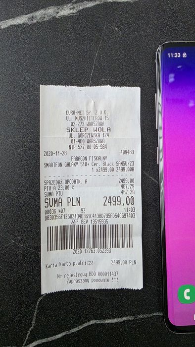 Smartfon Samsung Galaxy s10+ Plus