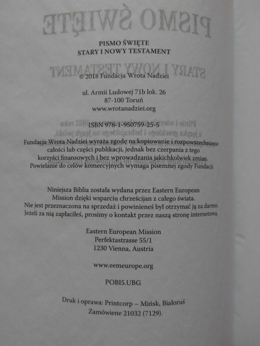 Pismo Święte. Nowy Testament