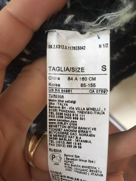Nowy sweter benetton m/l alpaka wełna