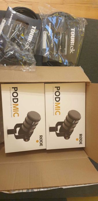 2x Rode Podmic - mikrofony dynamiczne + 2x kable XLR-XLR