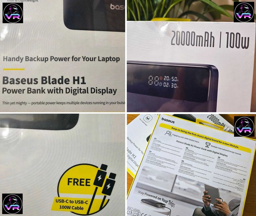 Повербанк Baseus 100W 20000 mAh Power Bank MacBook iPhone