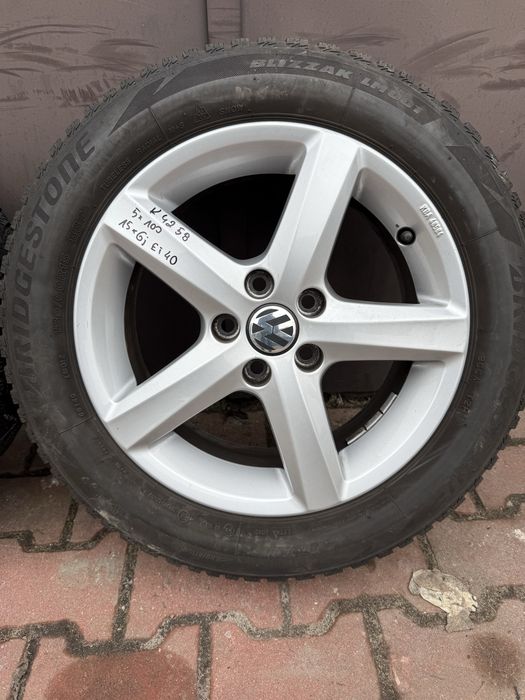 Komplet kół zimowych 5x100 Vw Skoda Seat 185/60/15 Bridgestone