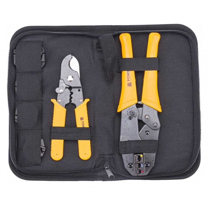 POWERMAT Zaciskarka Praska Tulejek Końcówek 5 Matryc 10-35mm PM1077