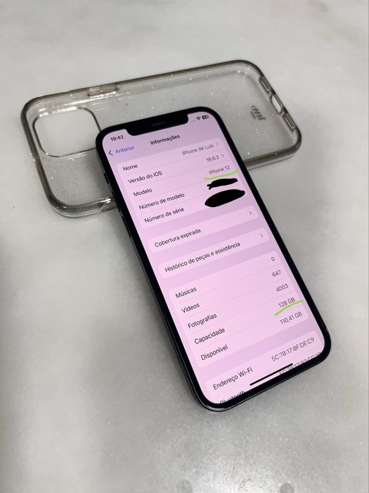 iPhone 12 Apple - 128GB - 94% Bateria - Com Capa - Ótimo Estado