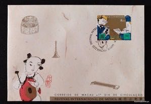 FDC - envelope do 1. dia - Festival Internacional de Música-Macau-1995