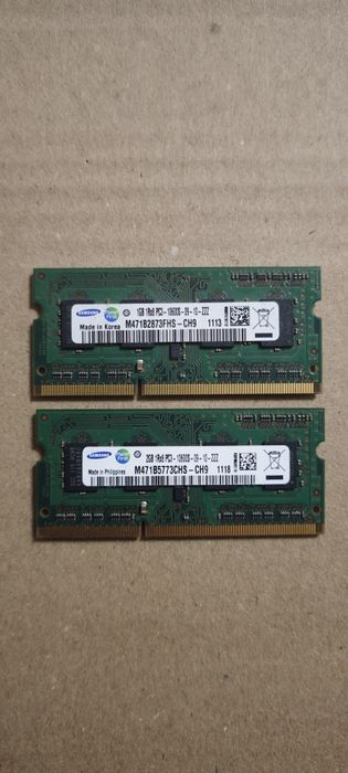 Оперативна памʼять DDR3 для ноутбука Samsung SO-DIMM 1GB 2GB 1333MHz