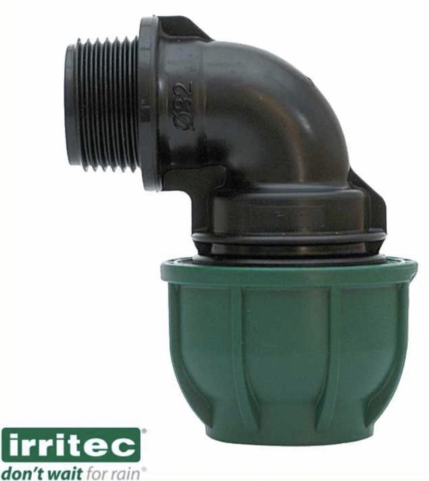 Kolano PE fi20 x 1/2” GZ - 20 szt. gwint zewnętnrzy do nawadniania