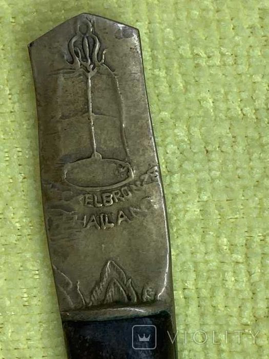 старинная столовая ложка никель-бронза .