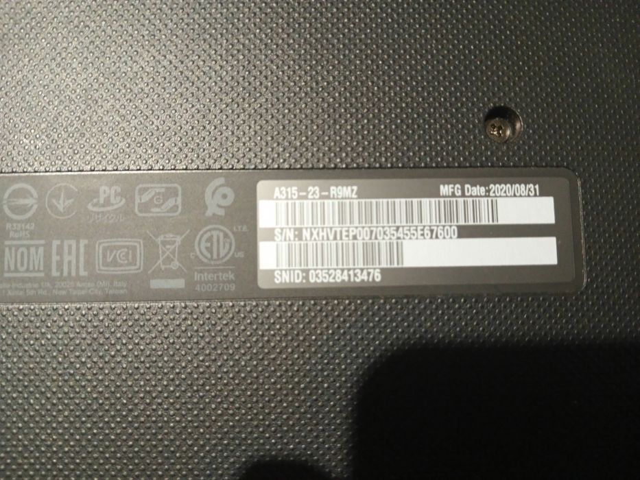 Laptop acer Aspire A315-23