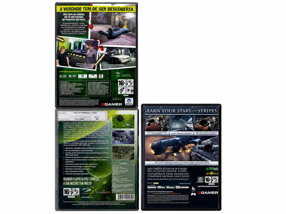 Jogos PC originais (Turning Point, CSI, UFO Aftershock)