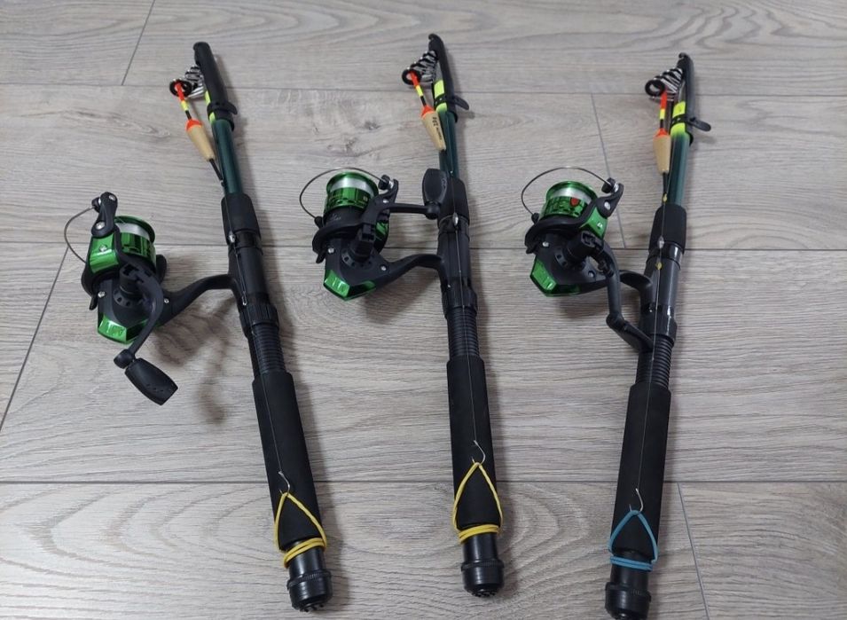 Удочки спінінги Rumpol Strong 2.1м з катушкою та повною оснасткою