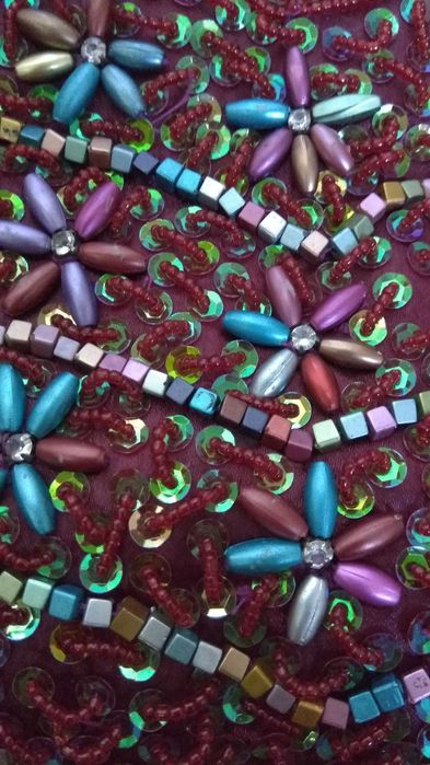 Школьная детская сумка клатч мех бисер паетки