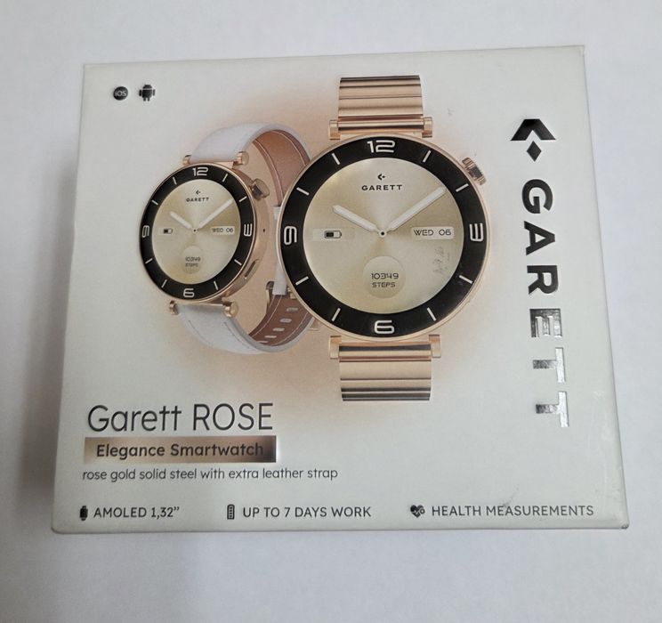 Smartwatch Garett Rose różowe złoto stalowy