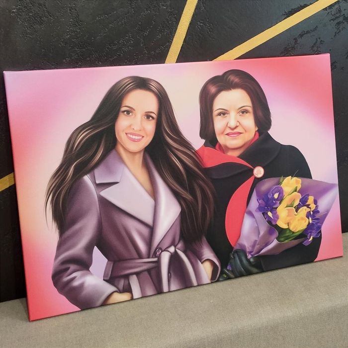 Портет по фото портрет на замовлення картина на холсті