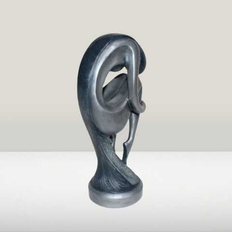 Corpo de mulher em marfinite pintada à mão (0,91 kg; Altura 24 cm)