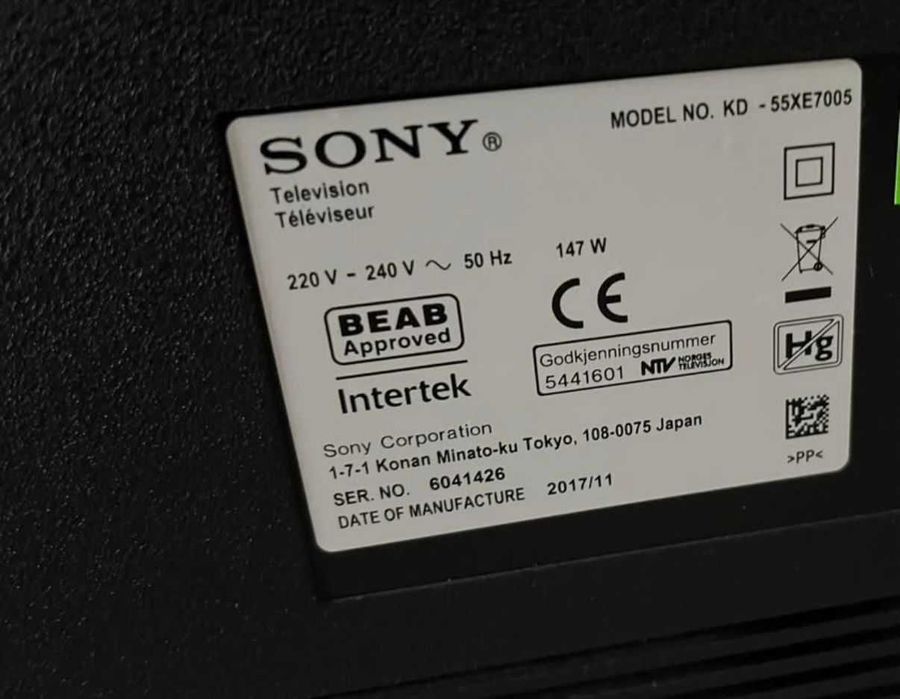 Telewizor TV Sony 55” LED Wi-Fi Smart TV dvbt-2