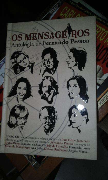 livro e cd - Os Mensageiros - antologia de Fernando Pessoa
