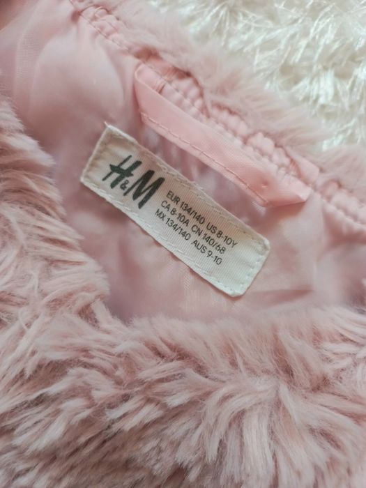 Куртка жилетка вітровка кофта 128-134 рожева блакитна безрукавка хутро