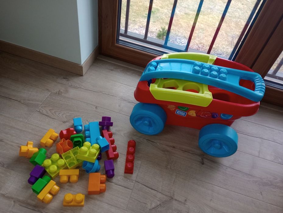 Zestaw klocków mega block sorter wózek