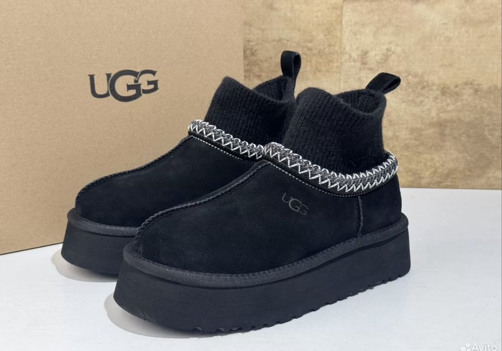 UGG tazz platform sock уггі шкарпетка угги носок черные серые рыжие