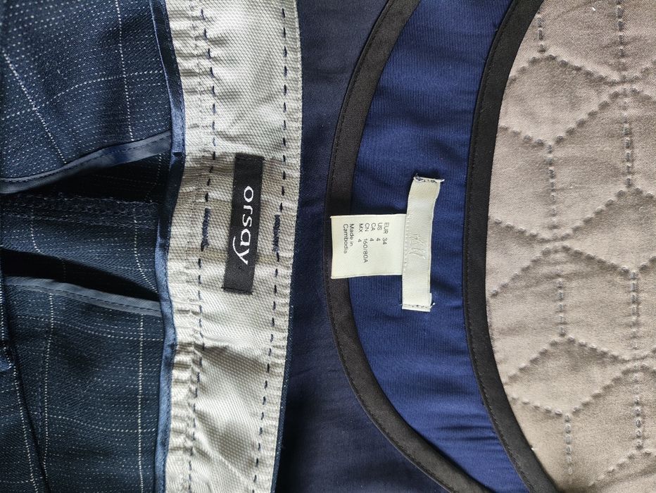 Spodnie garniturowe wide leg prosta nogawka wizytowe eleganckie bluzka