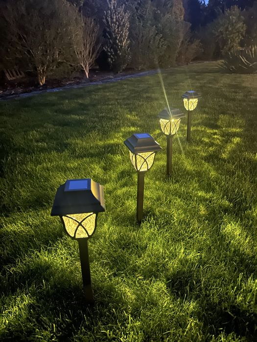 Lampy ogrodowe solarne 4szt w stylu retro