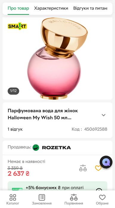 Парфумована вода жіноча Halloween My Wish 50 мл оригінал Іспанія