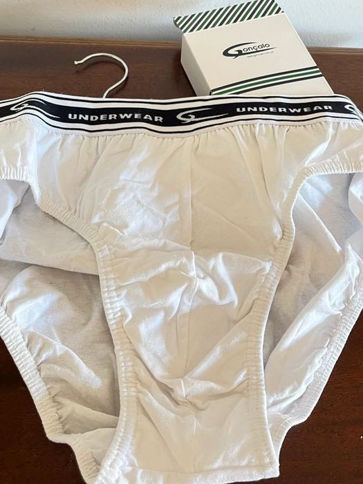 Cueca Algodão XL Branca Gonçalo-Cotton Underwear XL White Gonçalo