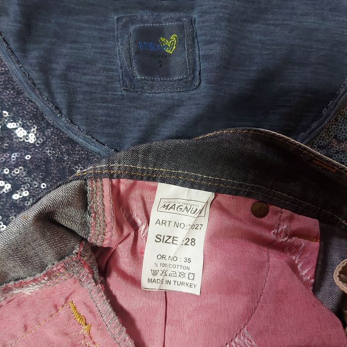 Джинсовая юбка и майка