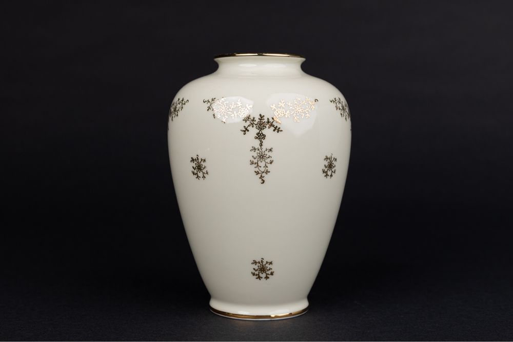 Alka Bawaria Rosemarie echt gold wazon ręcznie malowany porcelana