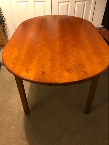 Mesa madeira cerejeira , antiga oval mesa de jantar