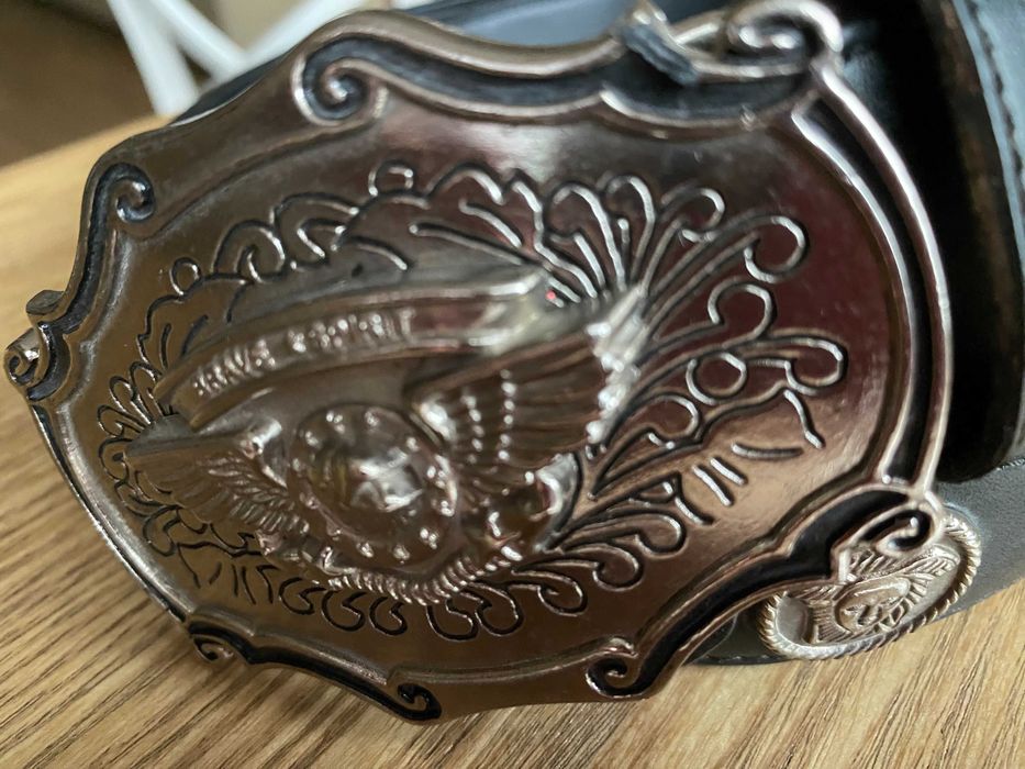 Pasek   Kowbojski z Klamra  " BRAVE & SPIRIT"