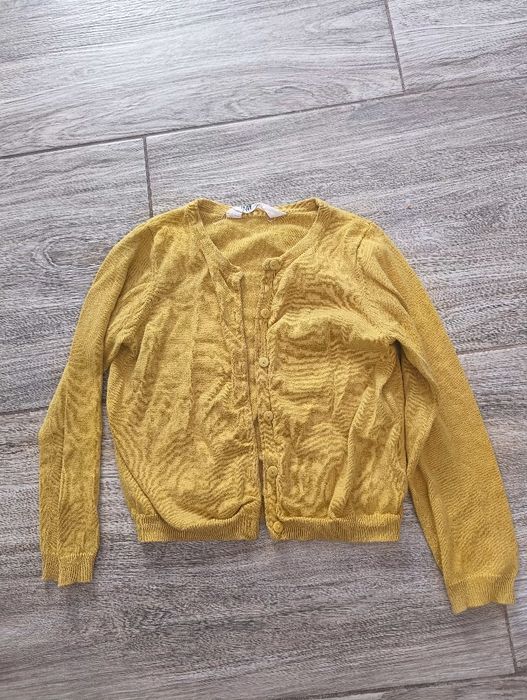H&M musztardowy swetrek r98/104