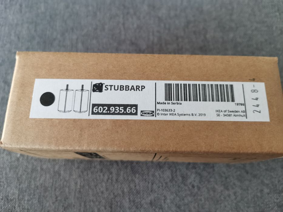 Noga do mebli IKEA STUBBARP 1 szt czarna