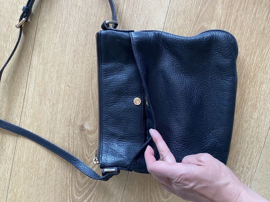 Michael Kors torebka skóra naturalna czarna listonoszka