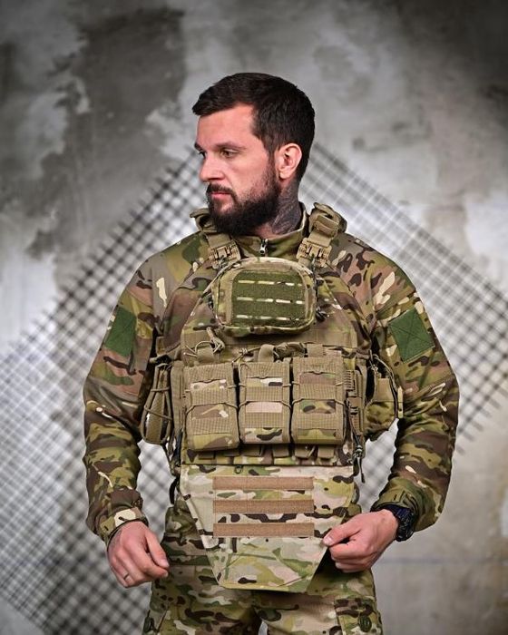 Плитоноска з напашником + Рюкзак/ мультикам плитоноска / плитоноска