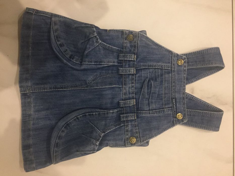 Джинсовый детский сарафан на рост 86-92 см