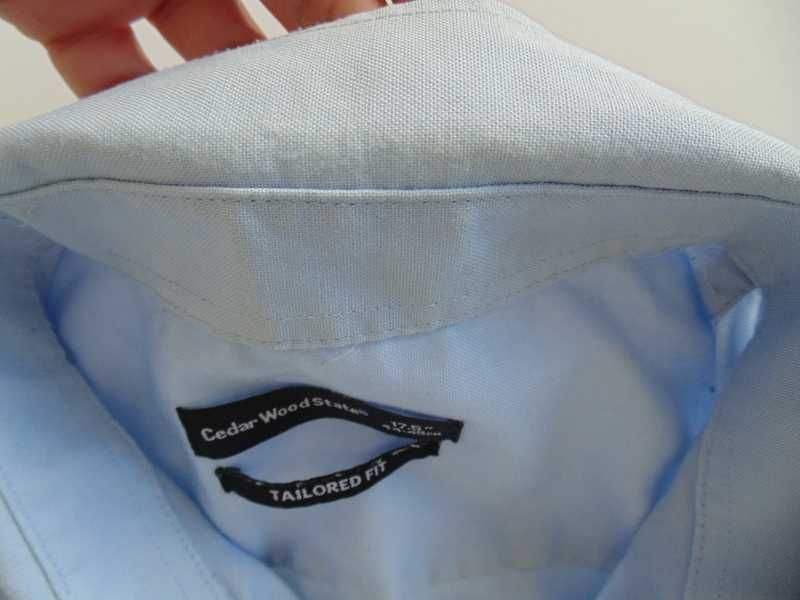 Cedar Wood State błękitna koszula męska z krótkim rękawkiem XXL