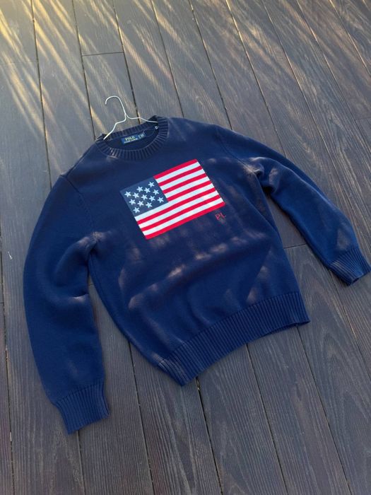 Свитер Polo Ralph Lauren темно синий мужской Светр Поло Ральф Лоурен