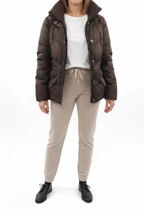 Brązowa zimowa kurtka Esprit • puch/pierze • M • ciepła, klasyczna