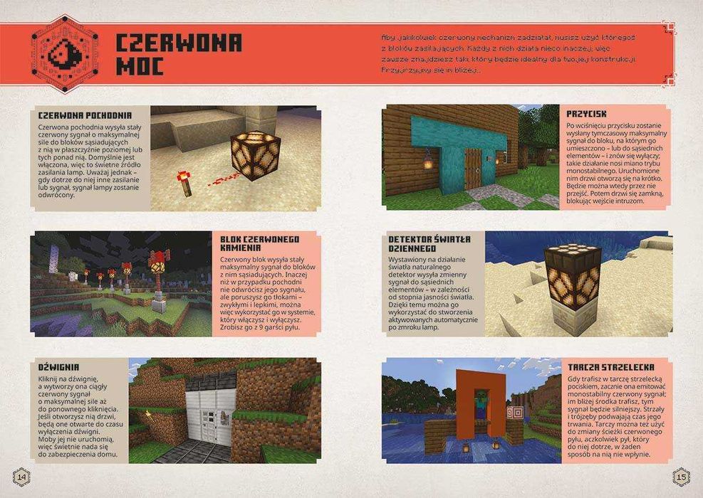 KSIĄŻKA MINECRAFT podręcznik czerwonego kamienia HARPERKIDS