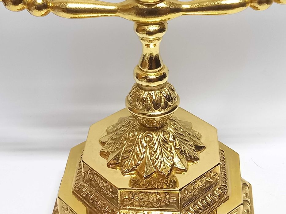 Menora, metal złocony 24K