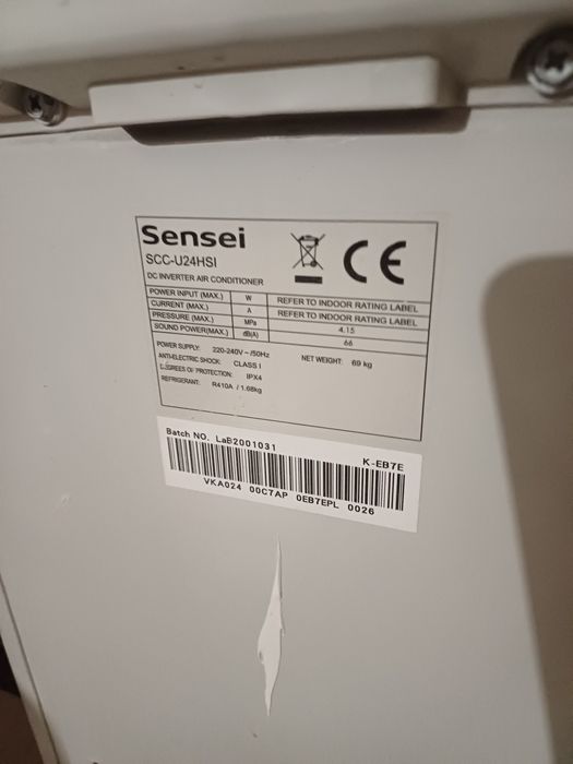 Sensei кондиционер кассетный