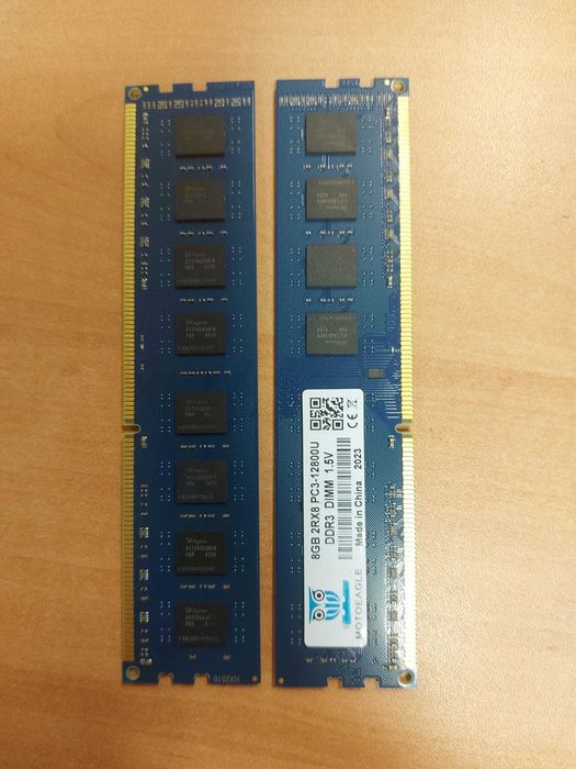 16GB DDR3 (2x8GB) 1600MHz | PC3-12800U | Testadas e Funcionais