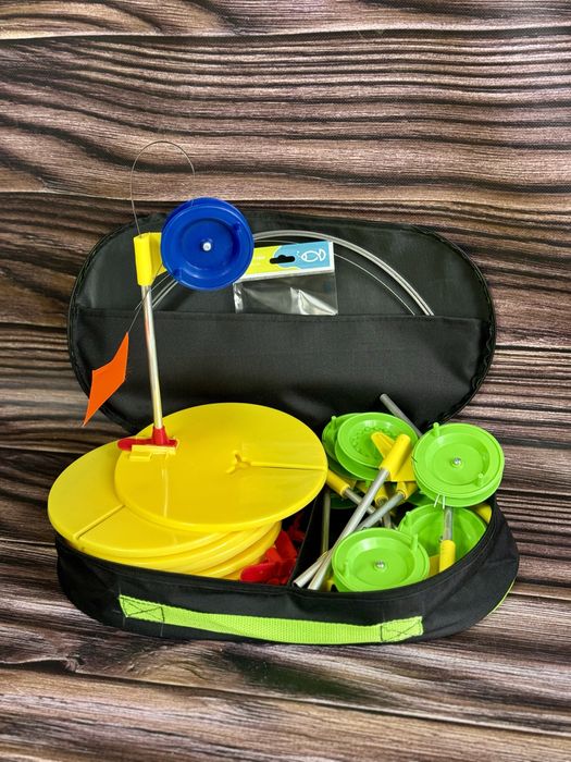 Набір жерлиць 10 шт на алюмінівій підставці+сумка